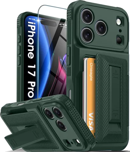 Vista 29 de Oneagle Funda tipo cartera para iPhone 16 Pro Max con tarjetero y soporte