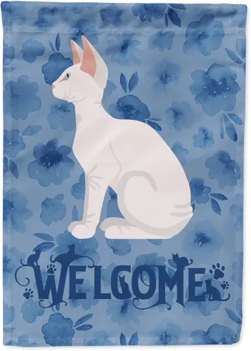 Vista 6 de Caroline's Treasures CK5005GF Bandera de bienvenida de gato abisinio para buzón, bandera decorativa para patio exterior, obras de arte de patio