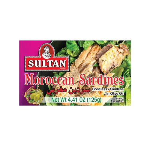Vista 15 de Sultan Sardinas Marroquíes de Temporada en Aceite con Chiles, 100% Completamente Natural, Alta Proteína, Sin Aditivos, Sin Conservantes, Paleo