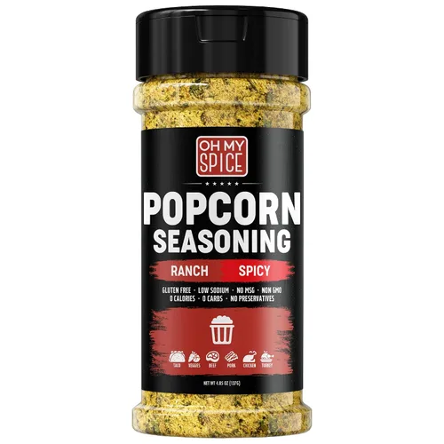 Vista 19 de Popcorn Seasoning Chocolate Powder Mix - Gluten Free & Low Sodium Cocoa Powder Blend Popcorn Flavoring Seasoning. Healthy Movie Night Theater Pop