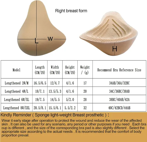 Vista 6 de Almohadillas de inserción de sostén de prótesis de pecho de algodón para mastectomía con forma de mama, ligeras, esponjosas de ventilación