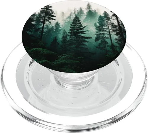 Vista 8 de Bosque de pino, bosque, naturaleza, verde, para exteriores, explora PopSockets intercambiables PopGrip