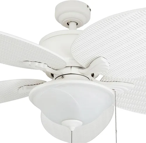 Vista 16 de Prominence Home Solana 80018-01 Ventilador de techo tropical para interiores y exteriores de 52 pulgadas con luz, cadena de tracción, tres opciones