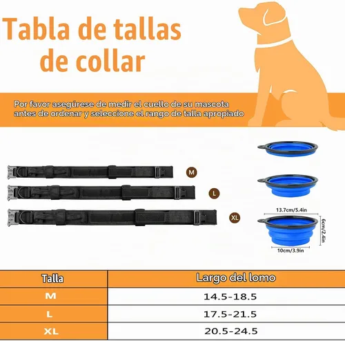 Vista 5 de HYDEME Collar táctico ajustable para perro, collar de nailon de entrenamiento militar con mango de control y hebilla de metal pesado para perros