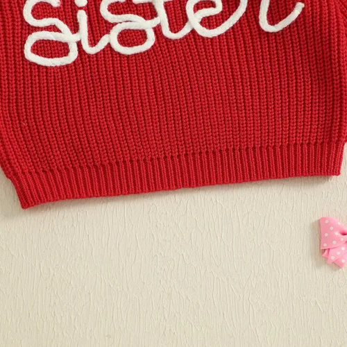 Vista 97 de VISGOGO Suéter a juego para hermanitas grandes y pequeñas, ropa de una sola pieza
