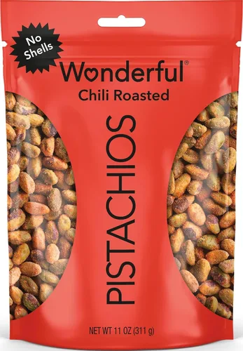 Vista 14 de Maravillosos Pistachos Sin Cáscara, Nueces Asadas al Chile, Bolsa resellable de 22 onzas, Aperitivos con Proteína, Sin gluten, Snack Saludable
