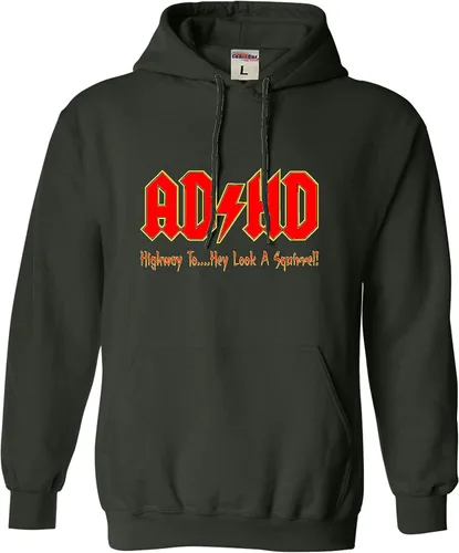 Vista 76 de Go All Out Sudadera con capucha para hombre y mujer con texto en inglés "Highway To Hey Look A Squirrel