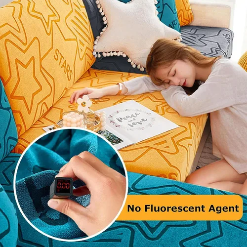 Vista 2 de Fundas antideslizantes para sofás/sofás, funda elástica universal para sofá de 3 plazas, protector de muebles lavable para niños y mascotas J-zafiro