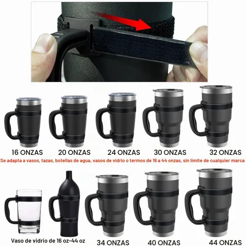 Vista 3 de Mango de vaso de 20 onzas, 30 onzas, 40 onzas, ajuste ajustable para YETI, RTIC, Ozark Trail, taza de viaje, SIC, Rambler y vasos de todas