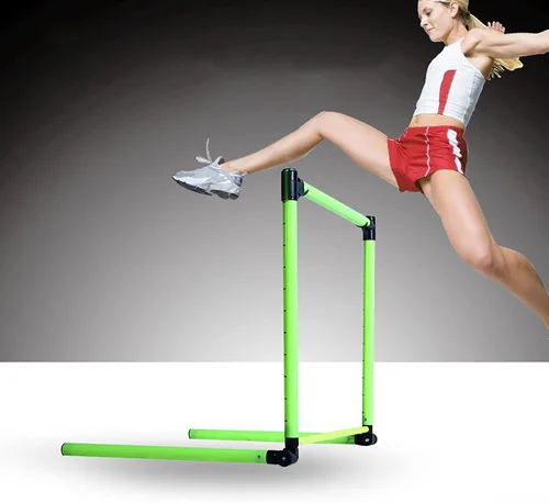 Vista 2 de Escala ajustable Agility obstáculos de entrenamiento de fútbol pista y campo de salto conjunto de barra de salto al aire libre desmontable perros