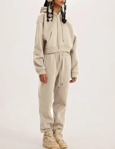 Vista 57 de Kissonic Conjunto deportivo de forro polar para mujer, 2 piezas, sudadera con capucha y pantalones deportivos