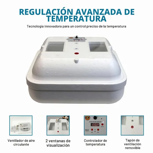 Vista 3 de HovaBator 2370 Kit de incubadora de inicio, incubadora de aire circulado, girador de huevos