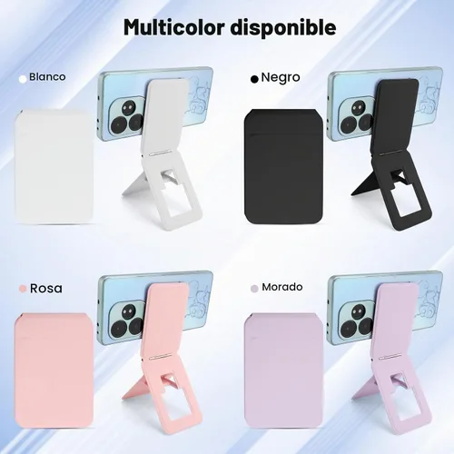 Vista 7 de Soporte magnético del teléfono del trípode, soporte plegable delgado del teléfono para el iPhone (negro)