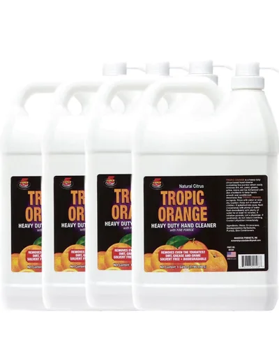 Vista 9 de Force 5 Tropic Orange - Limpiador de manos resistente con piedra pómez fina. Limpiador de manos industrial, limpiador de manos de loción de acción
