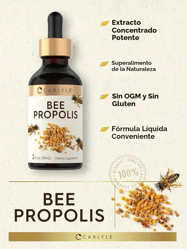 Vista 4 de Carlyle Bee Propolis - Gotas de tintura 2 onzas líquidas Extracto líquido