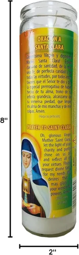 Vista 3 de Staci19 Santa Clara (Saint Clara) Pillar - Vela devocional