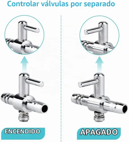Vista 4 de Pawfly 6 unids 1-Way Acuario Control de Flujo de Aire Palanca Distribuidor de Válvula Recta Divisor para Peces Tanque