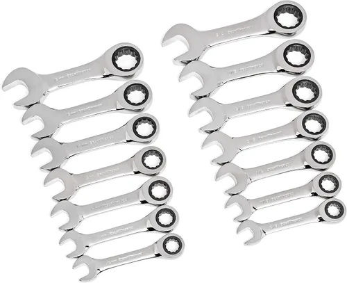 Vista 8 de GEARWRENCH 85206 - Juego de 14 unidades de llaves combinadas de trinquete anchas SAE/métricas de 12 puntos