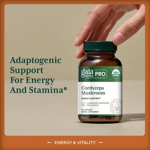 Vista 3 de GAIA HERBS PRO Cordyceps Mushroom - 60 Caps