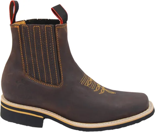 Vista 3 de Western Shops - Botas vaqueras de tobillo corto para hombre