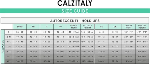Vista 5 de CALZITALY Medias opacas hasta el muslo, S, ML, LXL, XXL, XXXL, XXXXL