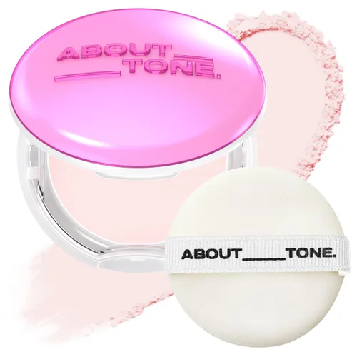 Vista 10 de ABOUT TONE Powder Pact - Polvo prensado compacto con espejo y hojaldre de fijación de maquillaje, desenfoque natural, acabado semimate, aceite
