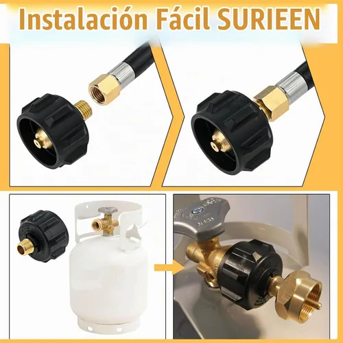 Vista 3 de Manguera de extensión de propano NPT de 1/4", reemplazo