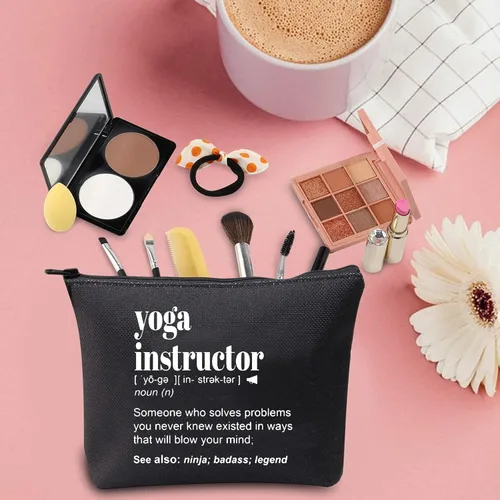 Vista 11 de TSOTMO Instructor de yoga Bolsa de maquillaje Bolsa de maquillaje Profesor de yoga Regalo de agradecimiento Instructor de yoga Regalo