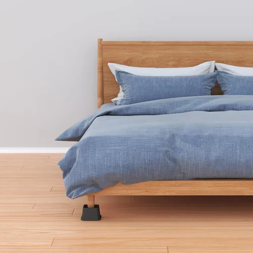 Vista 2 de Elevadores de Cama de 2 Pulgadas Resistentes Elevadores de Cama, Juego de 6 Eleva Hasta 2000 Libras Elevador de Muebles para Sofá y Mesa, Negro