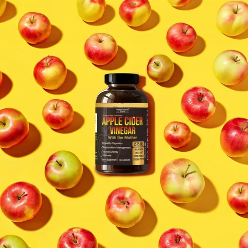 Vista 3 de Cápsulas de vinagre de sidra de manzana intencionalmente desnudas – Ayuda a la digestión 120 ct Organic, Raw, Unfiltered ACV capsule with the