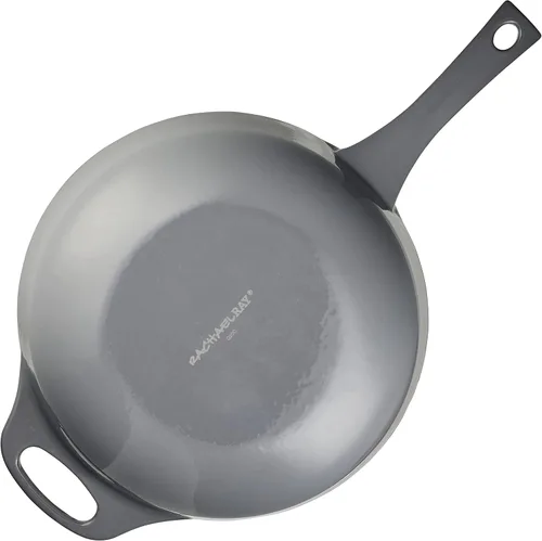 Vista 10 de Rachael Ray Horno holandés 3 en 1 de hierro fundido esmaltado con sartén/salteado, 4 cuartos de galón, gris