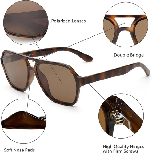 Vista 2 de GLINDAR Gafas de sol polarizadas para hombre y mujer