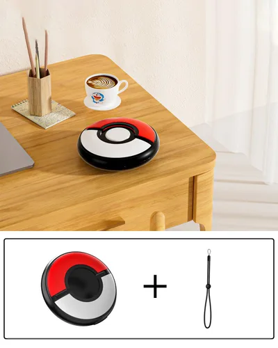 Vista 5 de OLCLSS Case for Pokémon GO Plus + 2023,Premium Silicone,Sweatproof, Classic Color,Matching Design with Portable Wrist Strap (Black)