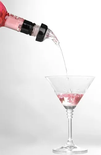 Vista 2 de Bartender Gear Pour Spouts 3 - Vertedor de botellas con medidas de bola, medición automática de 1 oz (1.0 fl oz), tamaño de corcho, 0.787 in