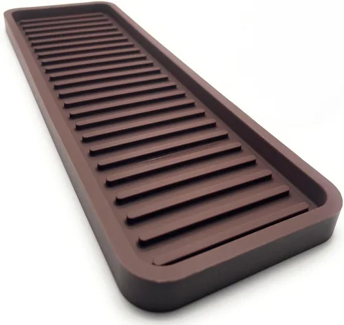 Vista 19 de Bandeja organizadora para fregadero de cocina de silicona, soporte de esponja y protector de encimera Plato y bandeja dispensadora de jabón