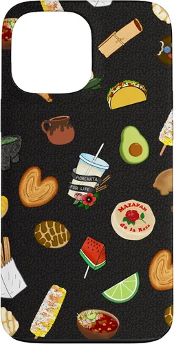 Vista 23 de Funda para iPhone 14 Pro Black Antojitos Mexican Food Latino Tacos Pan Dulce