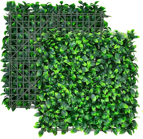 Vista 12 de NatraHedge Paneles de pared de hiedra artificial de 20 x 20 pulgadas (paquete de 12) Resistente a los rayos UV Decoración de vegetación