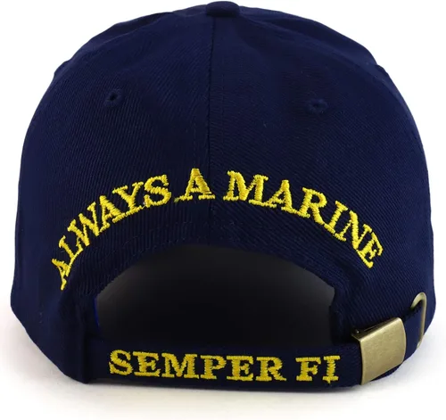 Vista 3 de Armycrew Gorra de béisbol de algodón bordada con licencia oficial del Cuerpo de Marines de EE. UU