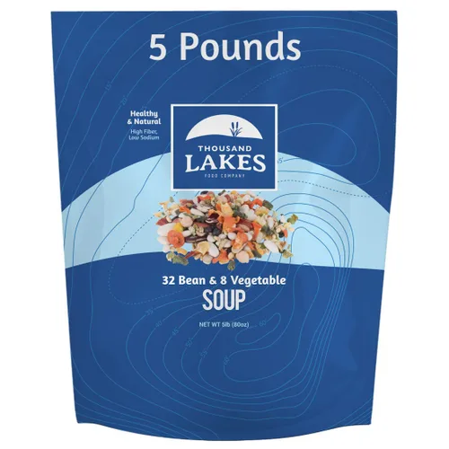 Vista 12 de Thousand Lakes Mezcla de sopa seca de 32 frijoles y 8 verduras - 1 libra Bajo en sodio Sin grasa Alta fibra Más de 20 porciones Vegano