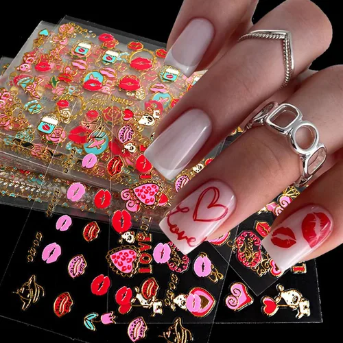 Vista 69 de 5 hojas de calcomanías de arte de uñas de mariposa, 3D coloridas mariposas, suministros de arte de uñas, mariposas, flores, calcomanías Con