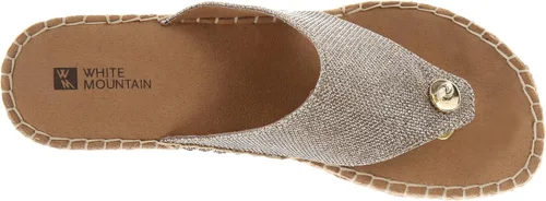 Vista 5 de White Mountain Sandalia 'BEACHBALL' para mujer, Blanco