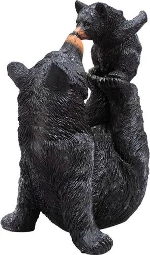 Vista 3 de BLACK FOREST DECOR Playful Mama Bear & Cub Escultura, resina, 7 1/4 pulgadas de ancho x 6 pulgadas de profundidad x 10 1/4 pulgadas de alto
