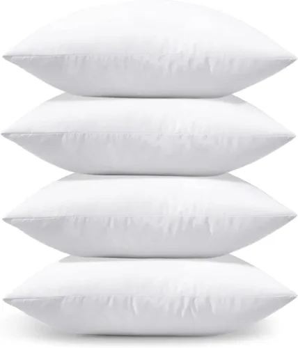 Vista 8 de OTOSTAR Juego de 4 rellenos de almohada de 20 x 20 pulgadas, rellenos de almohada cuadrados decorativos para interiores, para sofá, cama, sofá
