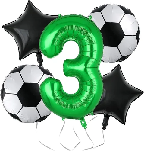 Vista 10 de Globos de fútbol para 2º cumpleaños, suministros para fiesta de cumpleaños de fútbol, Copa del Mundo, Deportes de fútbol, decoraciones de fiesta
