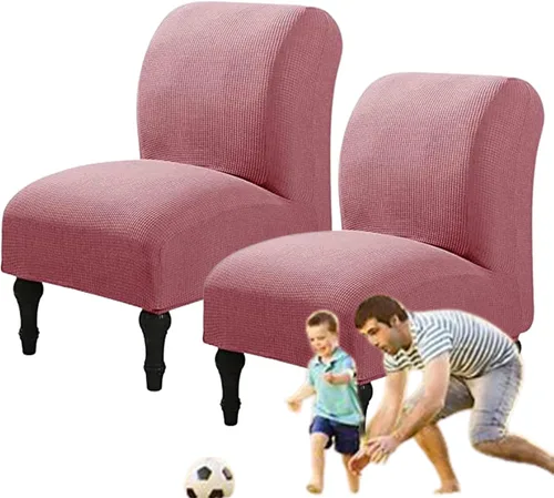 Vista 36 de Fundas elásticas para silla sin brazos, extraíbles y lavables, de elastano jacquard sin reposabrazos, protector de muebles para sala de estar, Verde