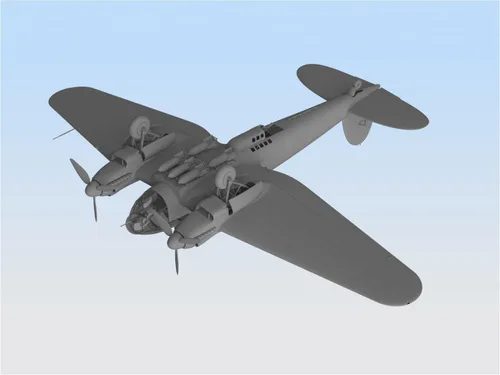 Vista 8 de ICM ICM48263 148-He 111H-16, bombardero alemán de la Segunda Guerra Mundial