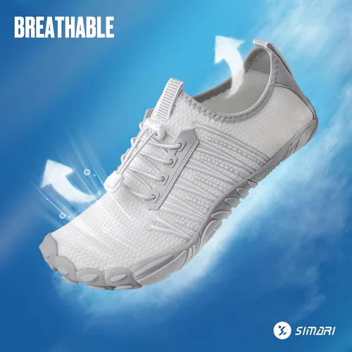 Vista 4 de Simari Zapatos de agua para mujer, hombre, natación, playa, piscina, deportes acuáticos, secado rápido, estilo descalzo, buceo, surf y caminar