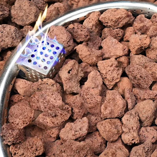 Vista 12 de NUPICK Rocas de lava negra de 3 libras para hoguera, roca volcánica de 1/2 a 2 pulgadas para chimenea interior y exterior, piedra de lava para Negro