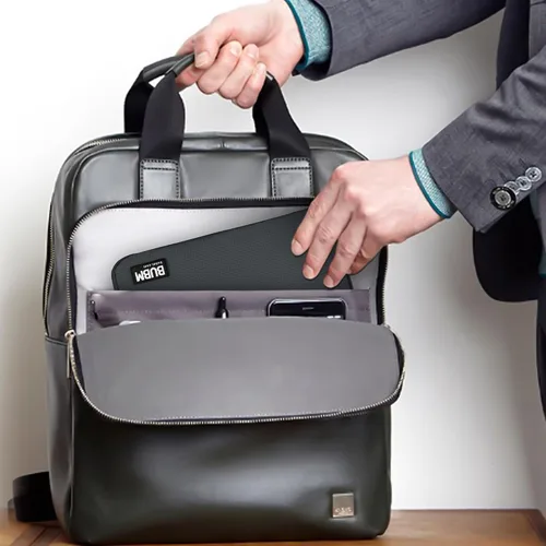 Vista 7 de Organizador de equipaje con doble capa para viajes BUBM, para llevar dispositivos y accesorios electrónicos., gris, 2 capas M Bolsa de viaje
