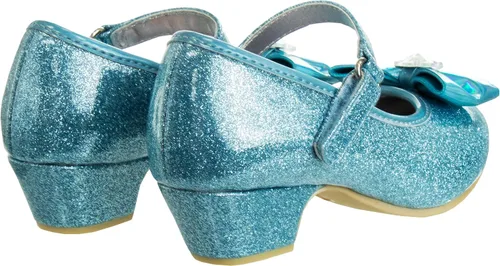 Vista 2 de Disney Zapatos - Correa plana Mary Jane con lazo para niñas, disfraz de princesa de personaje, disfraz de flores, fiesta escolar, sin cordones